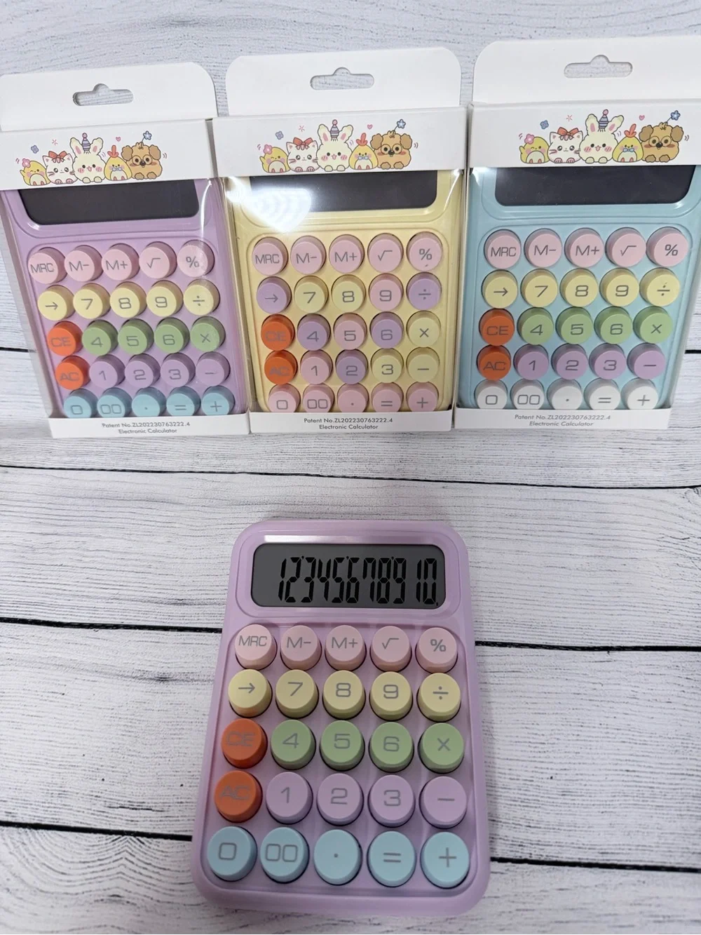 💛Calculator with Multicolor Buttons💜🩵